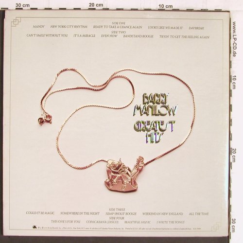 Manilow,Barry: Greatest Hits, Foc, Arista(A2L 8601), US, 1978 - 2LP - Y5530 - 7,50 Euro