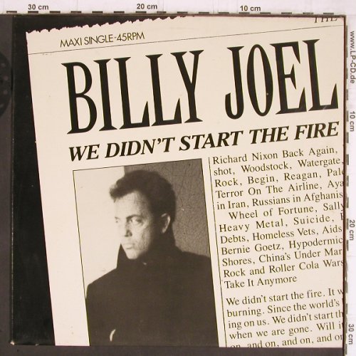 Joel,Billy: We Didn't Start The Fire+2, CBS(655300 6), NL, 1989 - 12inch - Y5755 - 4,00 Euro