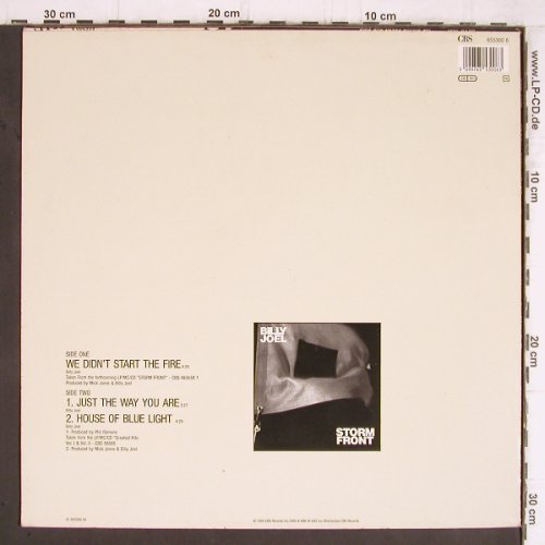 Joel,Billy: We Didn't Start The Fire+2, CBS(655300 6), NL, 1989 - 12inch - Y5755 - 4,00 Euro