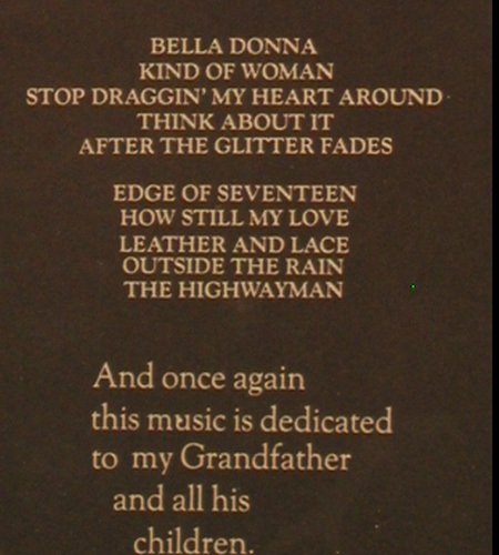 Nicks,Stevie: Bella Donna, WEA (99 169), D, 1981 Typ: LP Best.-Nr.: Y5788 Preis: 7,50 Euro