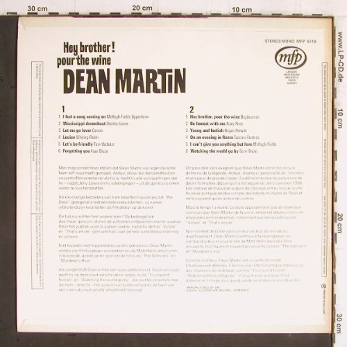 Martin,Dean: Hey brother ! Pour the wine, MFP(MFP 5119), NL, Ri,  - LP - Y5795 - 6,00 Euro