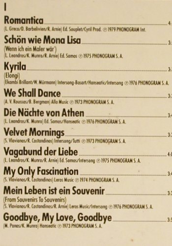 Roussos,Demis: Insel der Zärtlichkeit, Polystar (9198 663), D Typ: LP Best.-Nr.: Y5891 Preis: 5,00 Euro