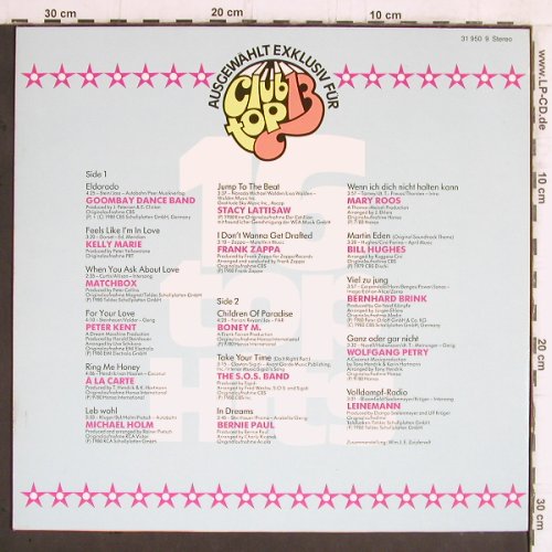 V.A.Club Top 13: 1981 - Jan/Feb, club top (31 950 9), D, 1980 Typ: LP Best.-Nr.: Y5913 Preis: 4,00 Euro