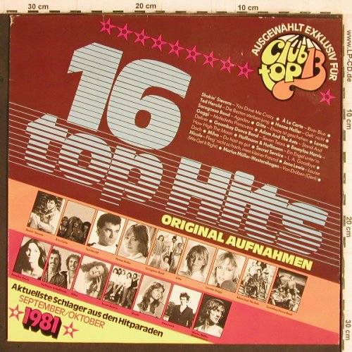 V.A.Club Top 13: 1981 - Sept./Okt., club top (31 954 1), , 1981 Typ: LP Best.-Nr.: Y5918 Preis: 4,00 Euro