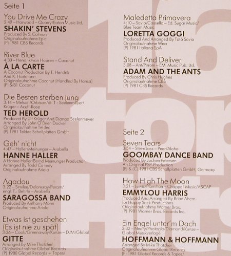 V.A.Club Top 13: 1981 - Sept./Okt., club top (31 954 1), , 1981 Typ: LP Best.-Nr.: Y5918 Preis: 4,00 Euro