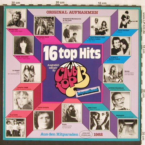 V.A.Club Top 13: 1982 - Jan/Feb, club top (91 800 3), D, 1982 Typ: LP Best.-Nr.: Y5919 Preis: 4,00 Euro