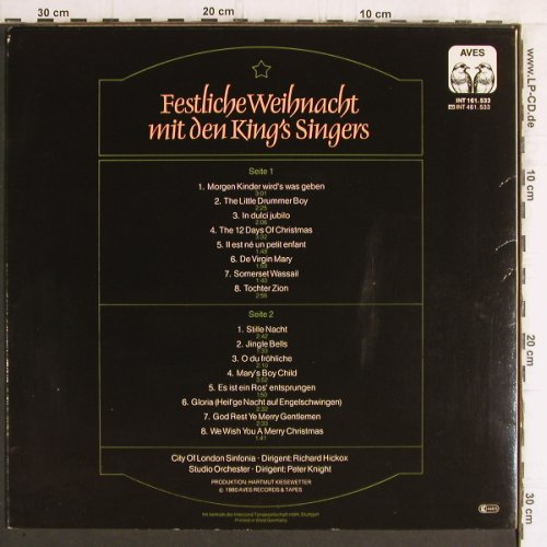 King's Singers: Festliche Weihnacht mit den, Aves(INT 161.533), D, 1980 - LP - Y6099 - 6,00 Euro