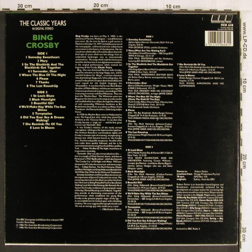Crosby,Bing: The Classic Years Vol.1,1927-1934, BBC(REB 648), UK, 1987 - LP - Y6168 - 5,00 Euro