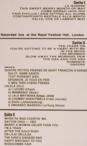 King's Singers: Von Klassik bis Pop,Live London'78, Aves(INT 156.514), D, m-/vg+, 1980 - 2LP - Y6208 - 6,00 Euro