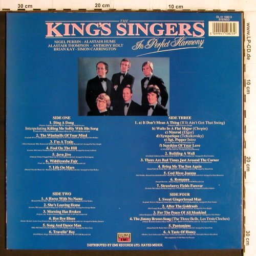 King's Singers: In Perfect Harmony, EMI / MFP(DL 41 1082 3), UK, 1986 - 2LP - Y6210 - 7,50 Euro