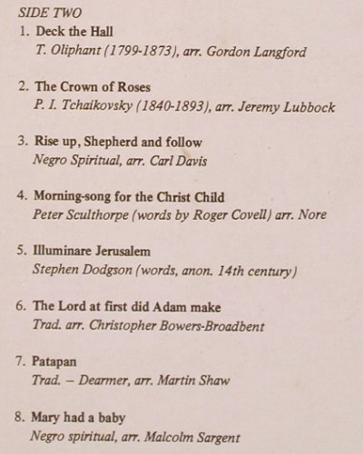 King's Singers: Deck the Hall, Songs for Christmas, EMI(HQS 1308), UK, 1973 - LP - Y6211 - 5,00 Euro