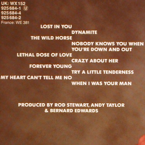 Stewart,Rod: Out Of Order, WEA (925 684-1), D, 1988 Typ: LP Best.-Nr.: Y6219 Preis: 6,00 Euro