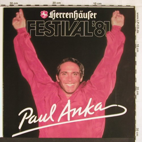 Anka,Paul: Festival'81,16Hits, "Herrenhäuser", RCA (26.21737), D, 1976 Typ: LP Best.-Nr.: Y6310 Preis: 5,00 Euro