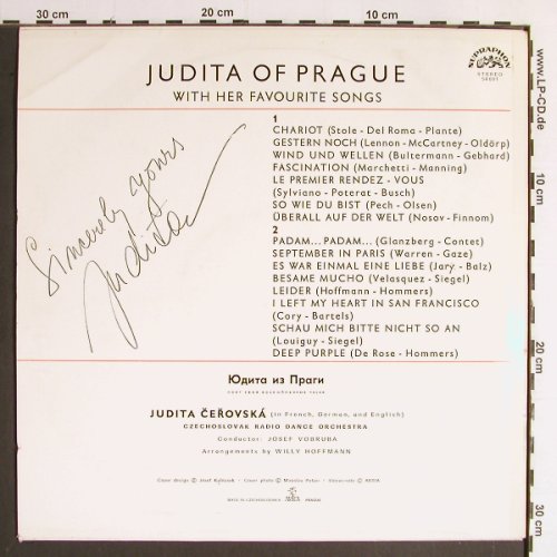 Judita: of Prague-with her favourite Songs, Supraphon(54 691), CZ, 1967 - LP - Y6469 - 7,50 Euro