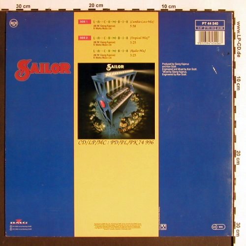 Sailor: La Cumbia*3, RCA(PT 44540), D, 1991 - 12inch - Y6496 - 3,00 Euro
