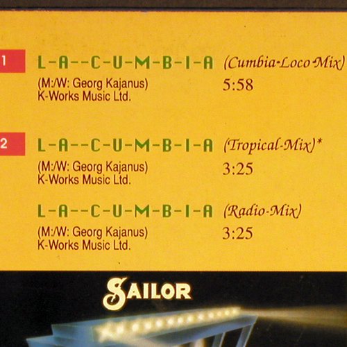 Sailor: La Cumbia*3, RCA(PT 44540), D, 1991 - 12inch - Y6496 - 3,00 Euro