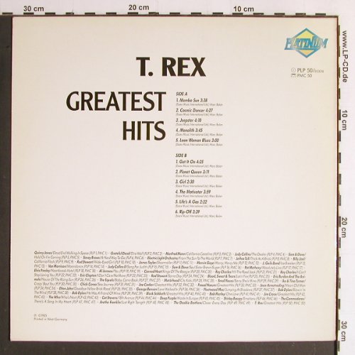 T.Rex: Greatest Hits, Cube/Platinum(PLP 50/853018), D, 1985 - LP - Y6698 - 6,00 Euro