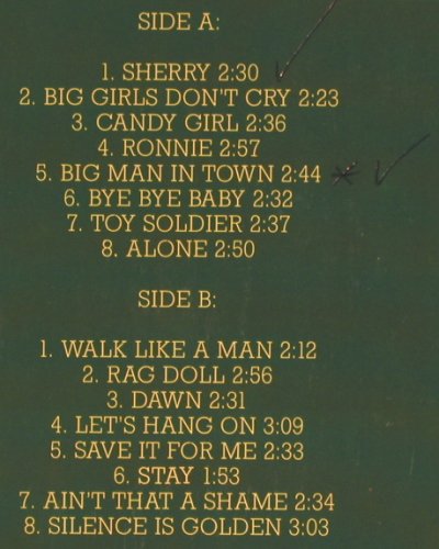 Four Seasons: 16 Greatest Hits, woc, m-/vg+, Flashback(34041), D,  - LP - Y6726 - 3,00 Euro