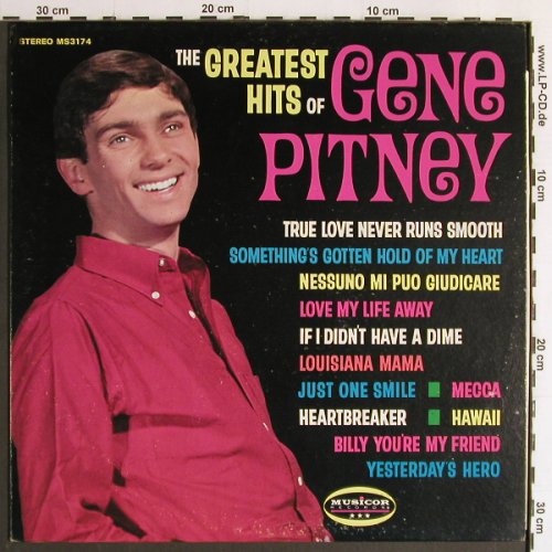Pitney,Gene: The Greatest Hits of, woc, Musicor Rec. (MS 3174), US Typ: LP Best.-Nr.: Y6748 Preis: 7,50 Euro