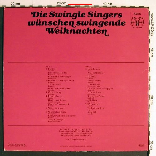 Swingle Singers: wünschen swingende Weihnachten, Aves (INT 161.524), D,m /vg+, 1978 Typ: LP Best.-Nr.: Y6815 Preis: 4,00 Euro