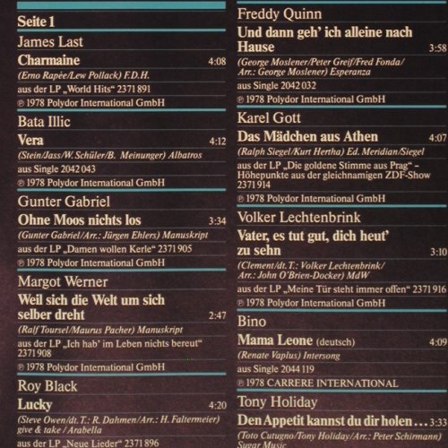 V.A.1979 - Ein Jahr voller Musik: Den Freunden u.Hauses,Klassik/Pop, D.Gr./Polydor (2815 010), D, Foc, 1978 Typ: 2LP Best.-Nr.: Y6841 Preis: 5,00 Euro