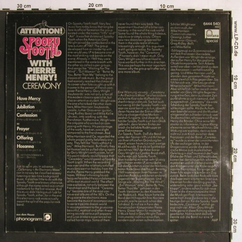 Spooky Tooth with Pierre Henry: Attention! - Ceremony, Fontana Special (6444 540), D,Ri, 1969 Typ: LP Best.-Nr.: Y7075 Preis: 12,50 Euro