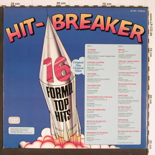 V.A.Hit Breaker: 16 Formel Top Hits, S*R (40 841 9), D, 1984 Typ: LP Best.-Nr.: Y7214 Preis: 4,00 Euro