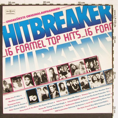 V.A.Hitbreaker: 16 Formel Top Hits, S*R (42 819 3), D, 1985 Typ: LP Best.-Nr.: Y7231 Preis: 5,00 Euro