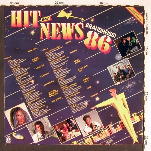 V.A.Hit News'86: Elton John...Two of Us, K-tel (TG 1585), D, 1985 Typ: LP Best.-Nr.: Y7260 Preis: 4,00 Euro
