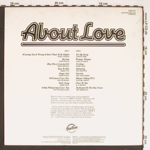 V.A.About Love: Percy Sledge...The Shirelles, Pickwick StarTrax (SHM 3101), UK, 1981 Typ: LP Best.-Nr.: Y7268 Preis: 5,00 Euro