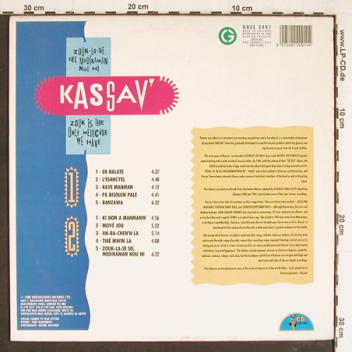 Kassav': Zouk Is The Only Medicine We Have, Greensleeves Rec.(GREL 2001), UK, 1988 - LP - Y7326 - 7,50 Euro