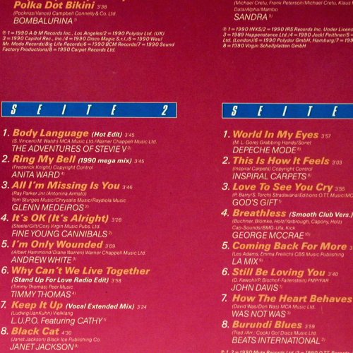V.A.Alf's Super Hitparade: Tom's Diner...Beats International, Polystar (845 285-1), D, 1990 Typ: 2LP Best.-Nr.: Y7347 Preis: 6,00 Euro