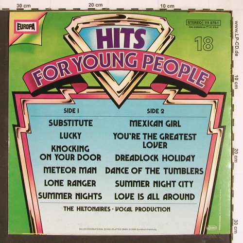 Hiltonaires: Hits for young people (18), Europa(111 878.1), D, 1978 - LP - Y7364 - 5,00 Euro