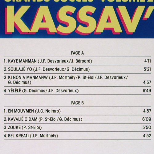 Kassav': Grands Succs-Volume 2, G D Productions(GD 1502), F, 1987 - LP - Y7408 - 5,00 Euro
