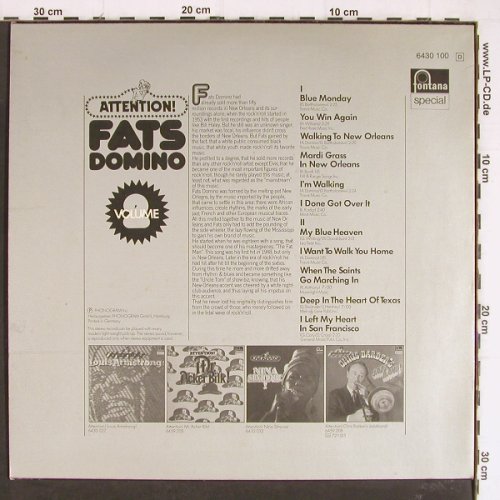 Domino,Fats: Attention! Vol.2, (Live 1965), Fontana(6430 100), D,  - LP - Y7501 - 6,00 Euro