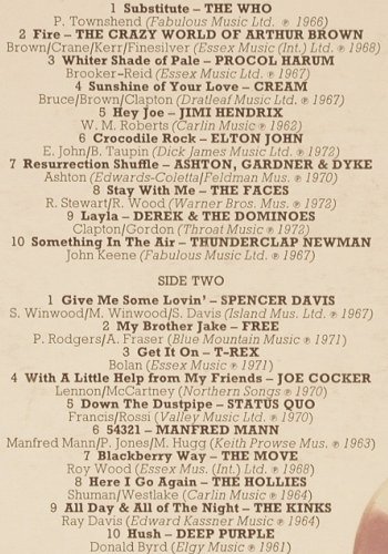 V.A.British Gold: Who... Deep Purple, m-/vg-, K-tel (NE 511), UK, 1975 Typ: LP Best.-Nr.: Y7606 Preis: 4,00 Euro