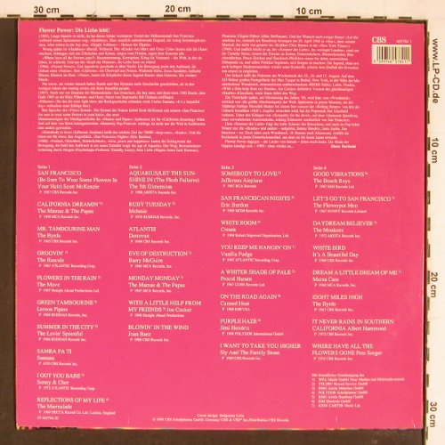 V.A.Flower Power: Scott McKenzie...Pete Seeger, CBS (465784 1), NL, 1989 Typ: 2LP Best.-Nr.: Y7610 Preis: 6,00 Euro
