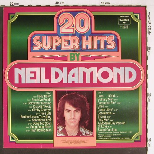 Diamond,Neil: 20 Super Hits By, MCA(6.22133 AP), D,Ri, 1975 - LP - Y7786 - 5,00 Euro