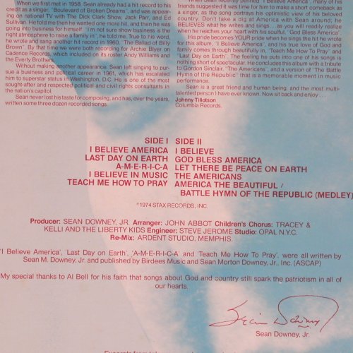 Downey,Jr., Sean Morton: I Believe America, Stax(STS-5510), US, co, 1974 - LP - Y7833 - 5,00 Euro