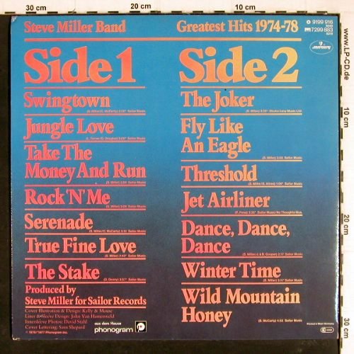 Miller Band,Steve: Greatest Hits 1974-78, Mercury(9199 916), D, 1978 - LP - Y7941 - 5,00 Euro