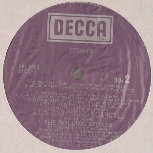 Rolling Stones: Stones (mint), Decca, Ri (SKL-6102), NewZealand, 1976 Typ: LP Best.-Nr.: Y7960 Preis: 30,00 Euro