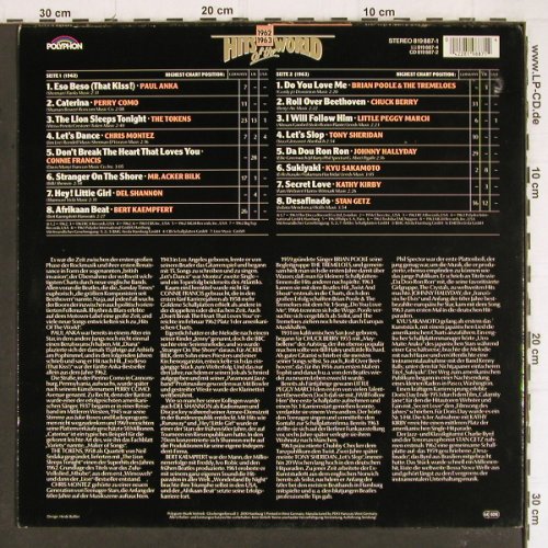 V.A.Hits Of The World 1962/1963: Paul Anka.. Stan Getz, Polyphon (819 887-1), D Typ: LP Best.-Nr.: Y8116 Preis: 5,00 Euro