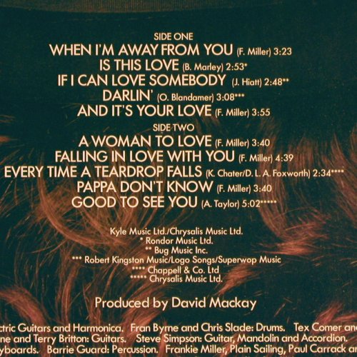 Miller,Frankie: Falling In Love, Chrysalis(6307 652), D, 1979 - LP - Y8531 - 5,00 Euro