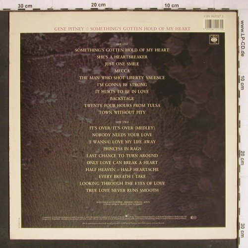 Pitney,Gene: Something's Gotten Hold Of My Heart, CBS (CBS 465117), NL, 1989 Typ: LP Best.-Nr.: Y8547 Preis: 6,00 Euro