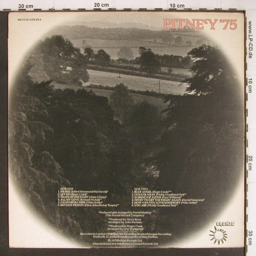 Pitney,Gene: Pitney'75, Bronze (ILPS 9314), UK, 1975 Typ: LP Best.-Nr.: Y8550 Preis: 5,00 Euro