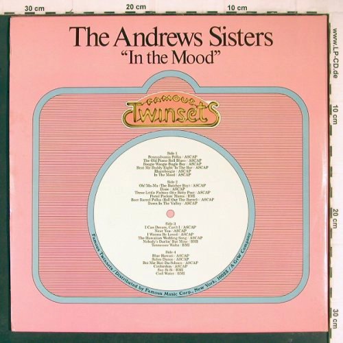 Andrews Sisters: In the Mood, Foc, Famous Twinsets (PAS-2-1023), US, 1974 Typ: 2LP Best.-Nr.: Y8616 Preis: 7,50 Euro