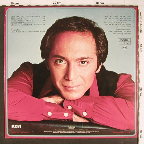 Anka,Paul: Listen To Your Heart, RCA (PL 12892), D, 1978 Typ: LP Best.-Nr.: Y8632 Preis: 5,00 Euro