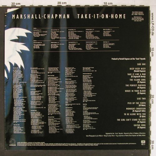 Chapman,Marshall: Take It On Home, white Vinyl, Line(LILP 4.00178 J), D, CO, 1983 - LP - Y8738 - 3,00 Euro