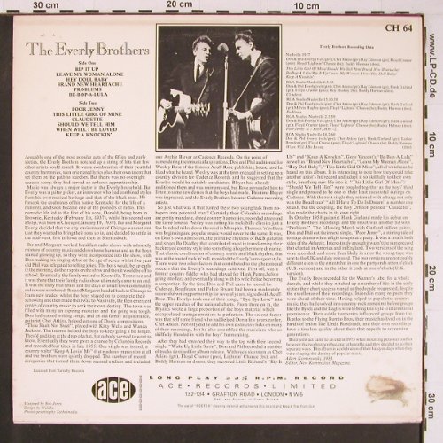Everly Brothers: Rip It Up, m-/vg+, ACE(CH 64), UK, Ri,  - LP - Y873 - 5,00 Euro