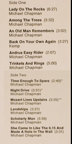Chapman,Michael: Lady On The Rocks (1969-71), Intercord (Star Power)(INT 126.309), D,  - LP - Y8747 - 5,00 Euro